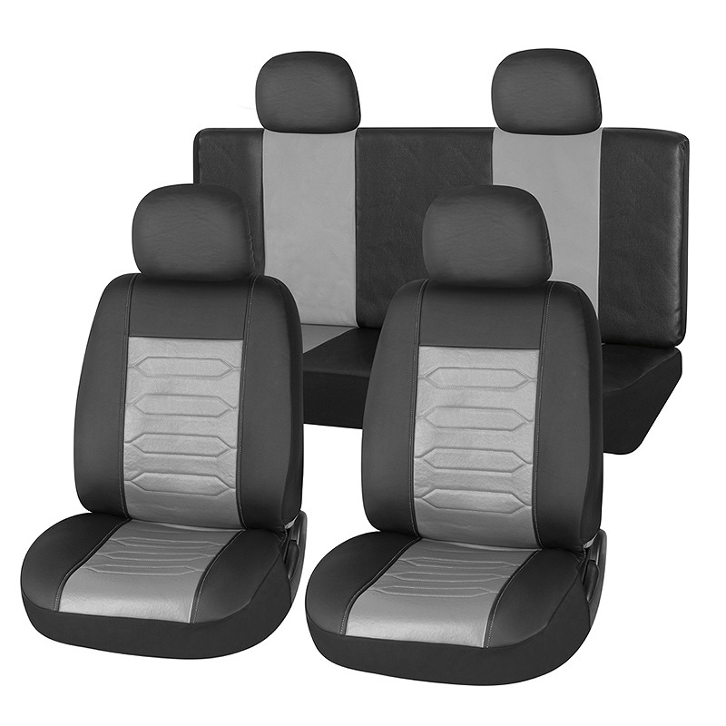 Full Set Black and Grey Leader Seat Cover For Car