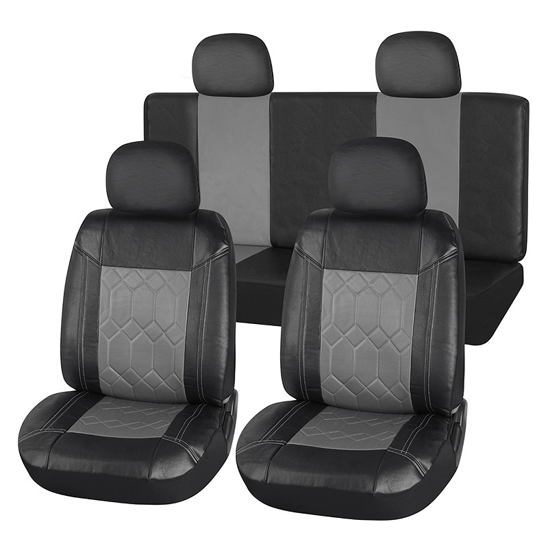 Full Set Black and Grey Leader Seat Cover For Car