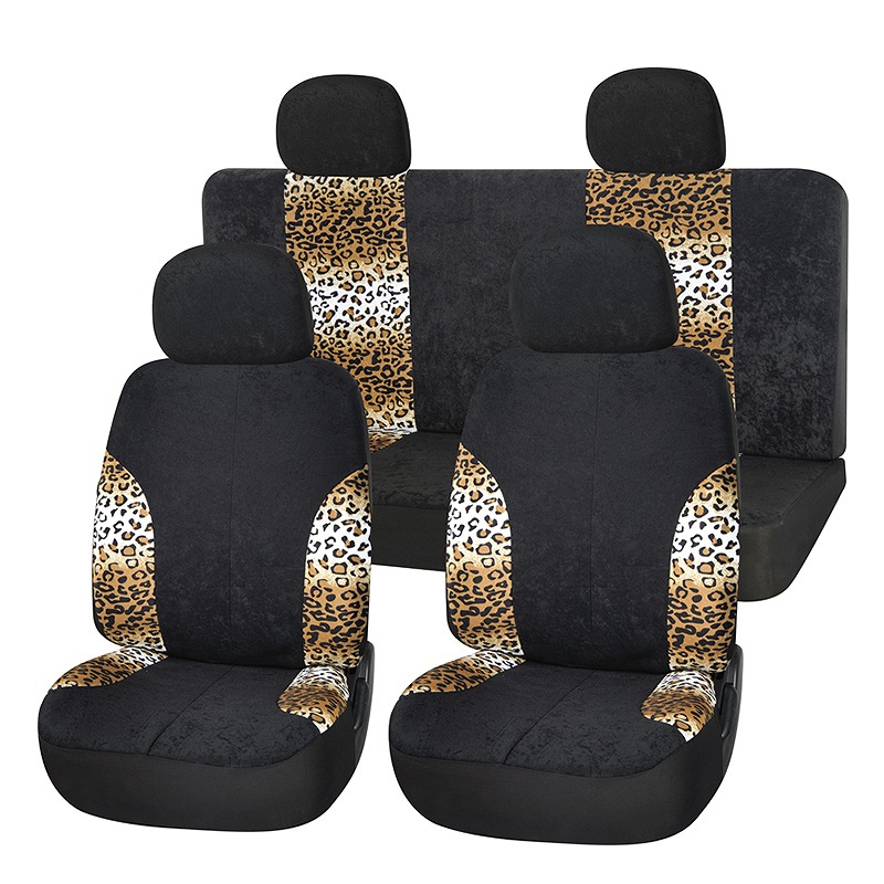 Customize Leopard Pattern Car Seat Cover Without Headrest