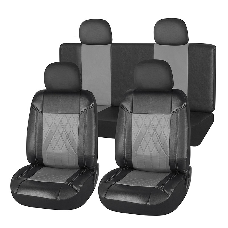 Full Set Black and Grey Leader Seat Cover For Car