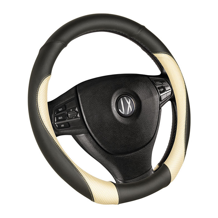 General 38CM breathable non-slip leather car steering wheel cover